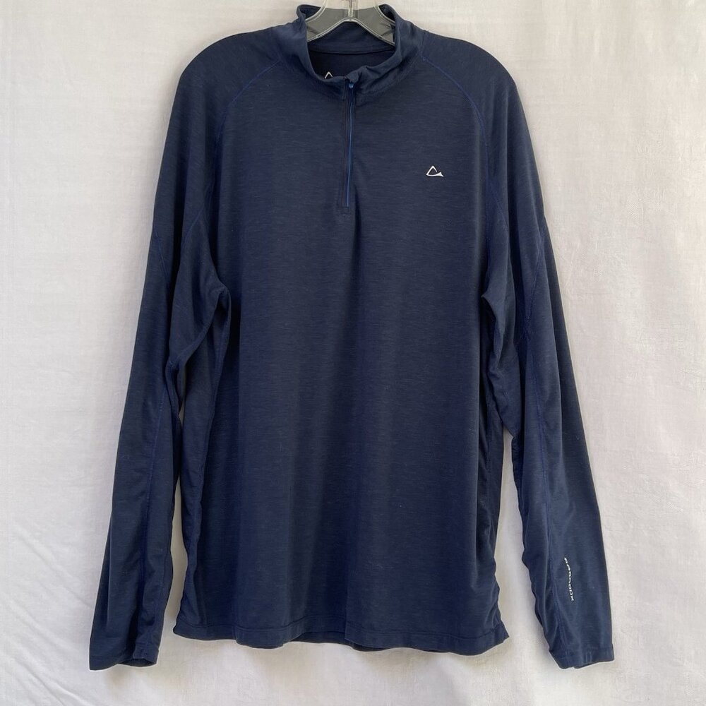 Paradox Merino Blend Mens XL Blue Wool Base Layer Zip Gorpcore Dri Release